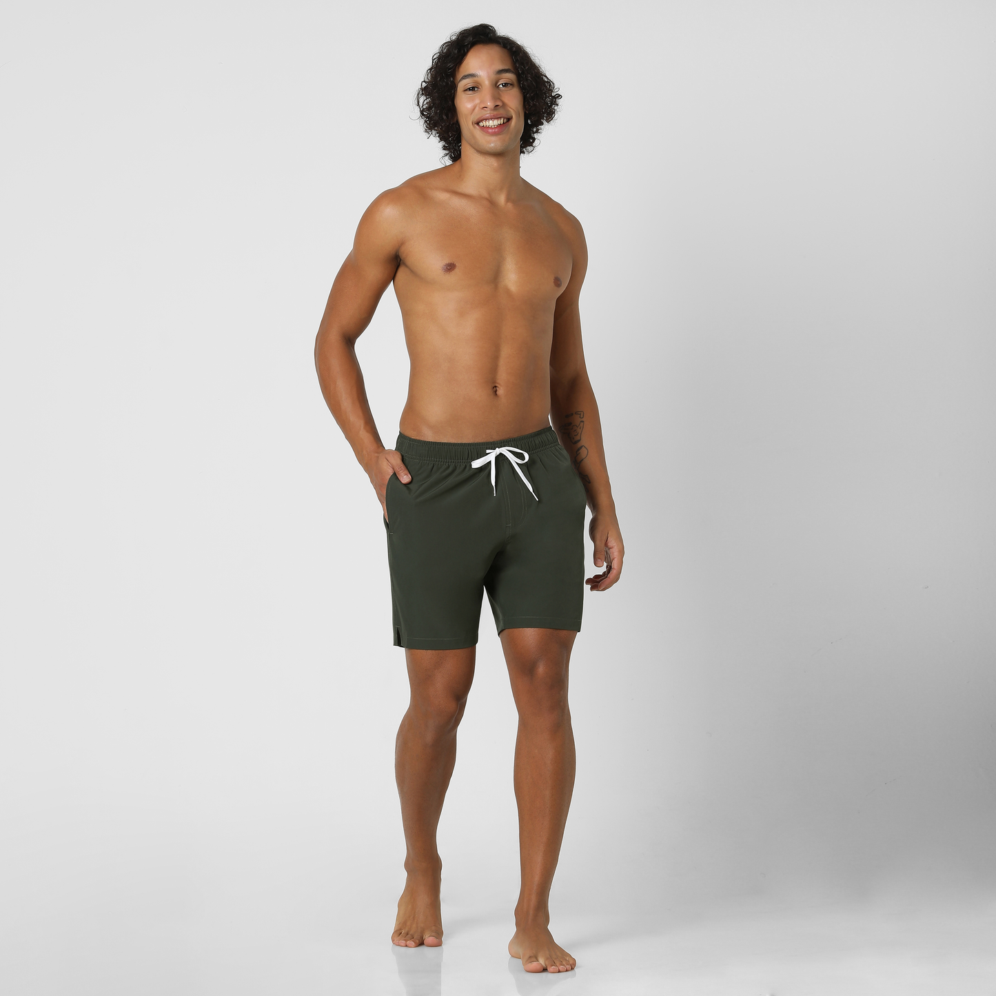 Stretch Swim Trunk Solid